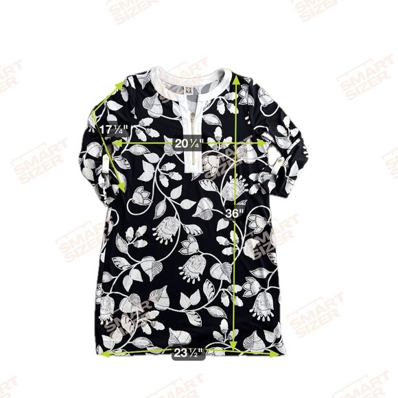 Anne Klein Midi Shift Dress Womens L Black Floral Textured 2 Tone Stretch A Line - Picture 2 of 8